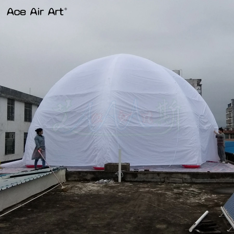 10m diameter LED lights inflatable dome spider marquee tent event gathering station with full cover and removable zipper door | Дом и сад
