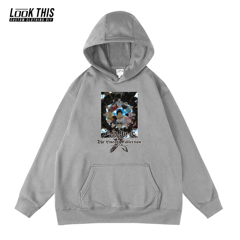 

Black Clover Anime Cartoon Children's Clothing Sportswear Leisure Boys Girls Outerwear Fleece Hooded Kids Sweatshirt Tops