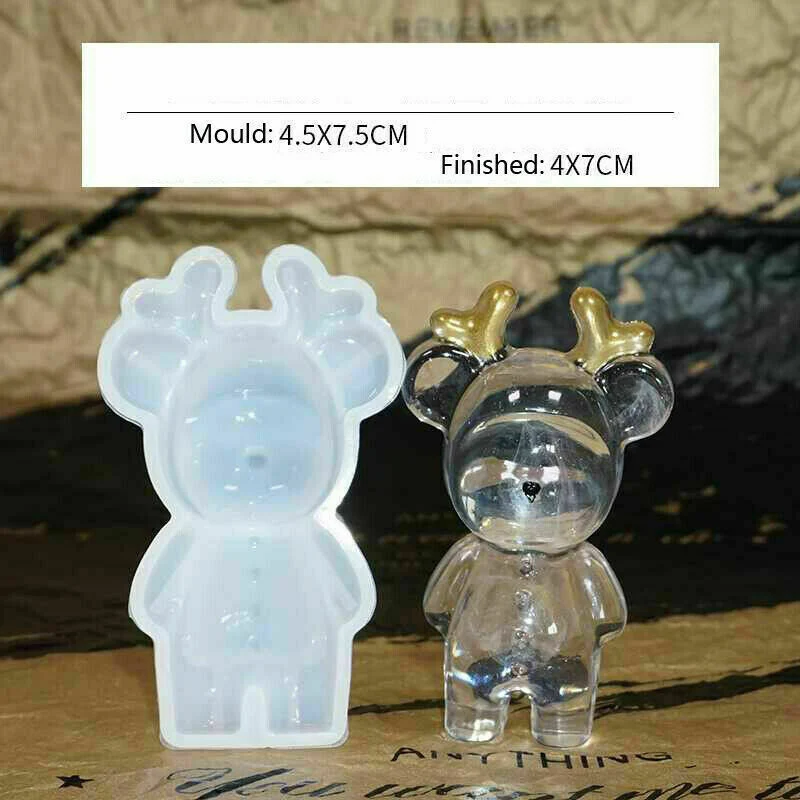 Рождественская силиконовая 3D форма сделай сам для ювелирных изделий эпоксидной