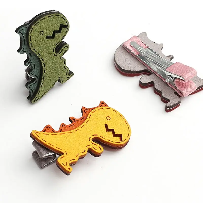 3 шт./компл. милые заколки для волос с мультяшным динозавром девочек украшения
