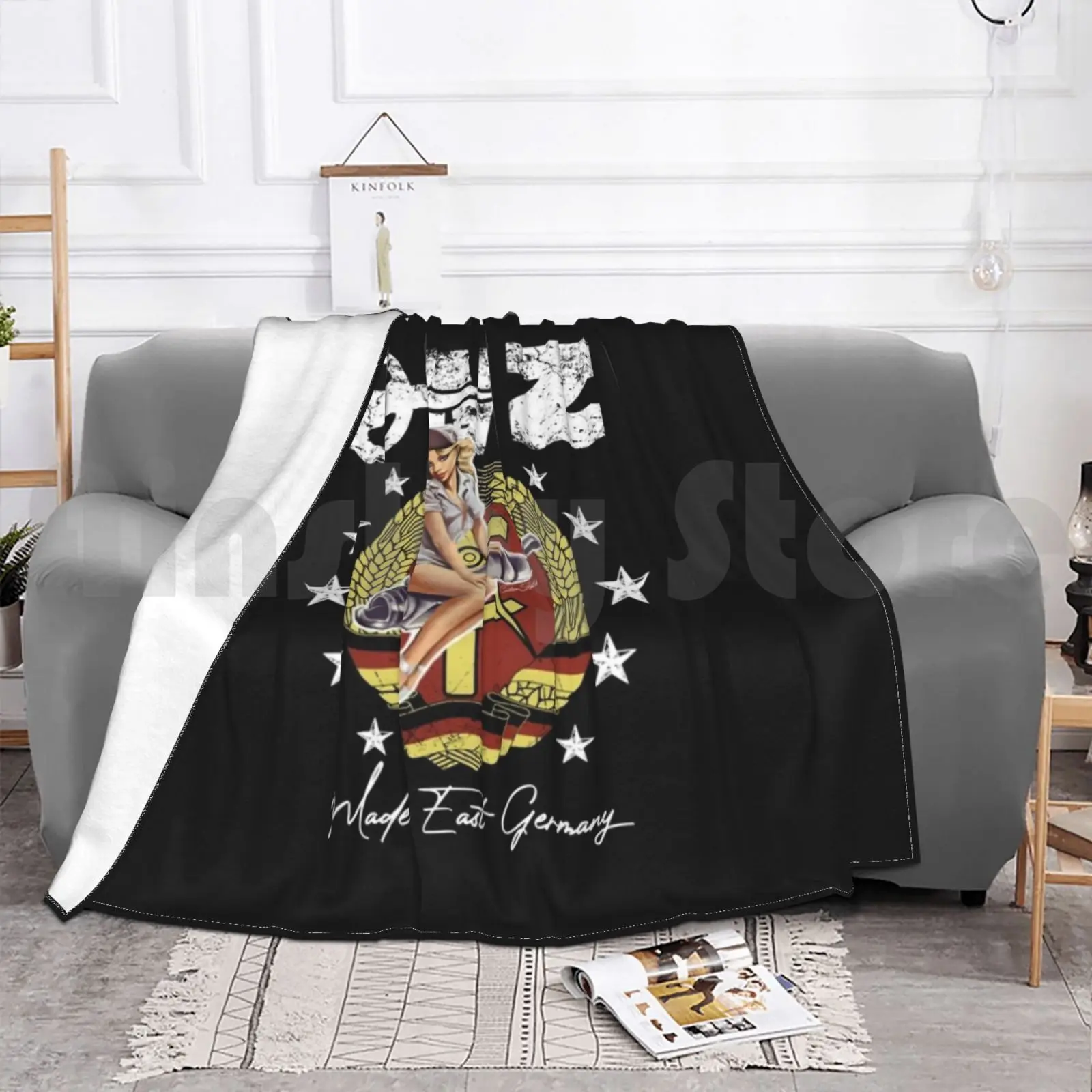 Mz-логотип мотоцикла Zschopau Ddr винтажный логотип рубашка одеяло для дивана кровати