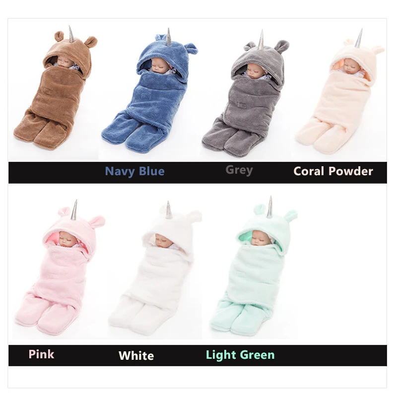 Детское одеяло s утолщает спальный мешок Единорог кашемир морозостойкие Двойной