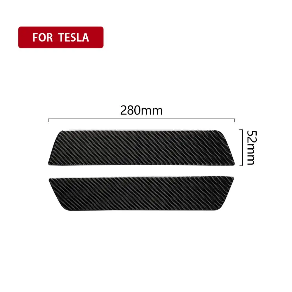

2pcs Car Front and Rear Door Pedal for Tesla Model 3 Auto Door Sill Scuff Plate Carbon Fiber Protective Decors Car Accessories