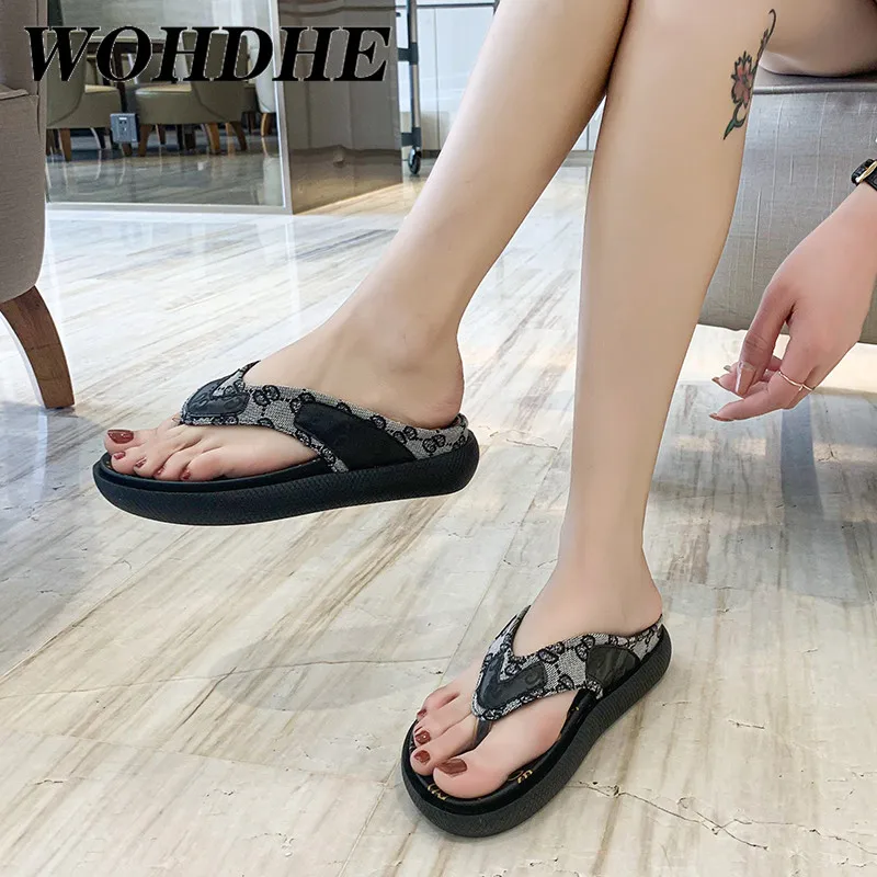 

WODHE Women Flat Slippers Summer Cool Slides Outside Slippers Beach Flip Flop Breathable Hollow Sandals