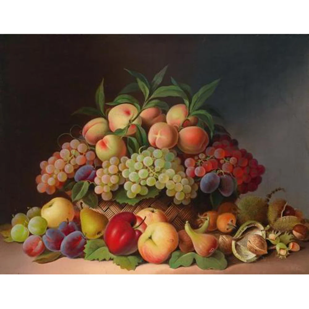 Алмазная живопись вышивка крестиком фрукты &quotсделай сам&quot корзина с фруктами