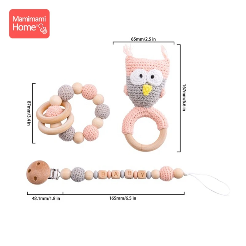 Детский деревянный Прорезыватель для зубов игрушки животных грызунов олень