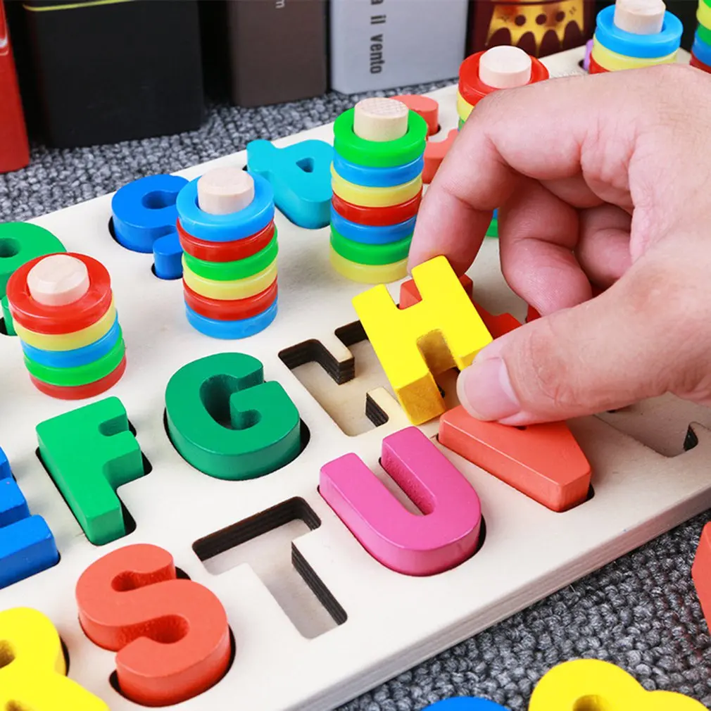

Children Digital Letter Log Board Baby 26 Uppercase Abc Letters Cognitive Puzzle Paired Early Education Toys