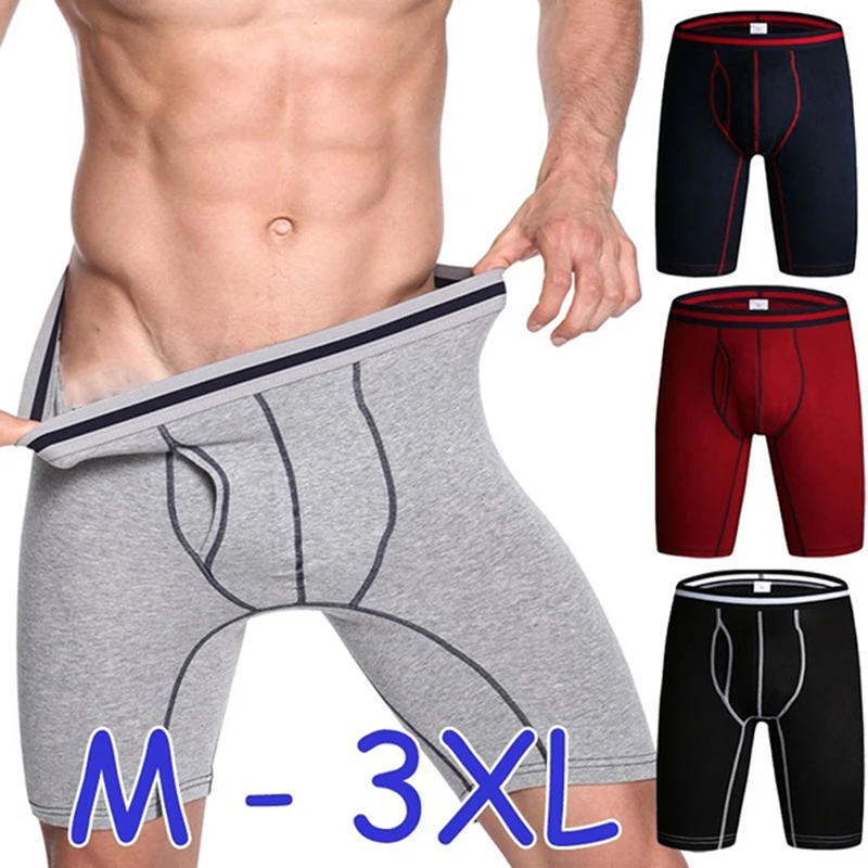 

Men's Plus Size Quick Dry Athletic Compression Shorts Mid-Rise Breathable Cotton Sport Baselayer Tights With Pouch New