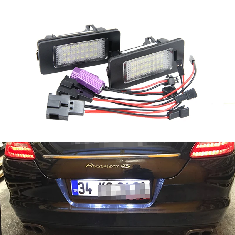 Замена OEM#7PP943021 CANbus светодиодные номерные знаки для Porsche Panamera 970 2010