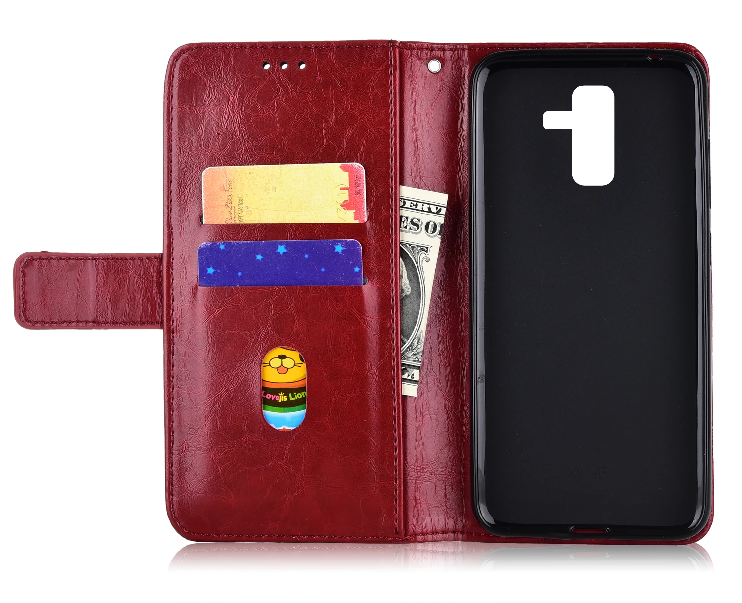 Кожаный чехол-кошелек с откидной крышкой для Samsung Galaxy J8 2018 J810 J810F SM-J810F чехол задняя