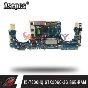 akemy gl502vmk laptop motherboard for asus rog gl502vmk gl502vml gl502vm laptop motherboard hm170 8gb ram i5 7300hq gtx1060 3g free global shipping