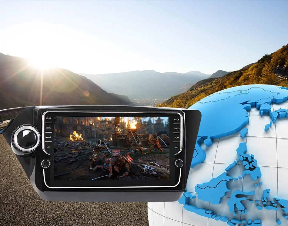 Eunavi 2 Din Автомобильный мультимедийный плеер gps Android 9 DVD помощи при парковке радио для Kia k2 RIO 2010 2011 2012 2013 PX6 4G+ 64G