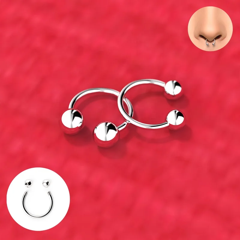 Классическое U образное кольцо для носа обруч Диафрагма из нержавеющей стали 316L