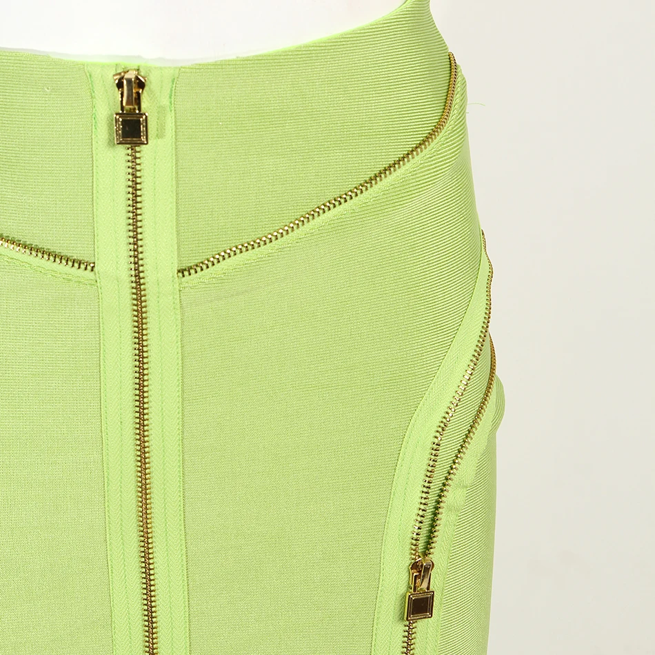 Женское платье на лето 2020 белое и ФЛУОРЕСЦЕНТНОЕ зеленое молнии без бретелек