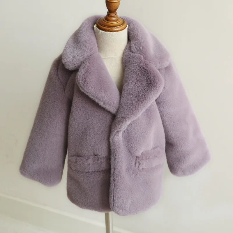 2019 Kids Fashion Toddler Boy Winter Jackets Turn-down Collar Girls Faux Fur Coat Parkas Outerwear | Детская одежда и обувь