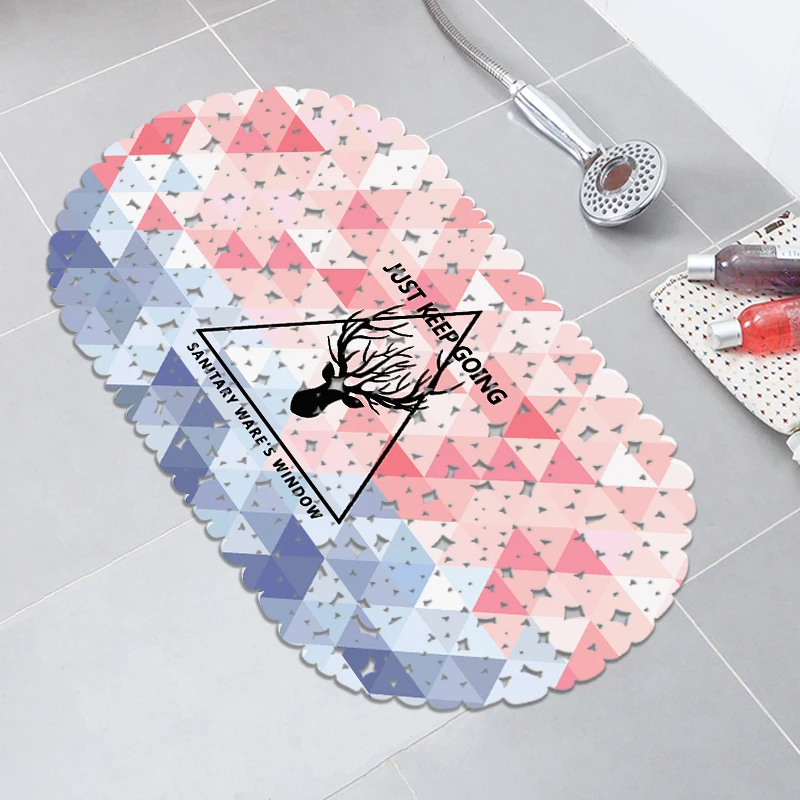 

Bath Mats FreeShipping pvc shower bath mat Nonslip floor deer mat anti-slip mat bathroom