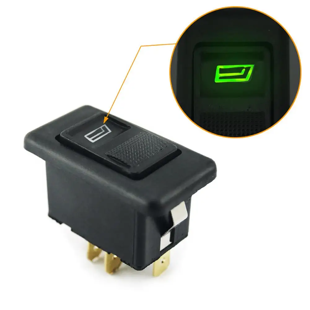 

1PC Universal 5-pin Car Power Window Switch DC12V 20A Switch With Green Lighting Indicator For Car Auto Accessories