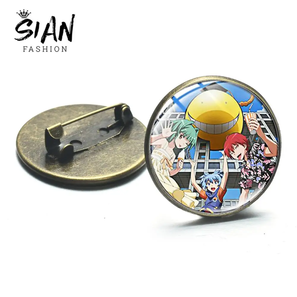 Азиатских аниме Черный Рок металлическая брошь с бронзовым покрытием ручная