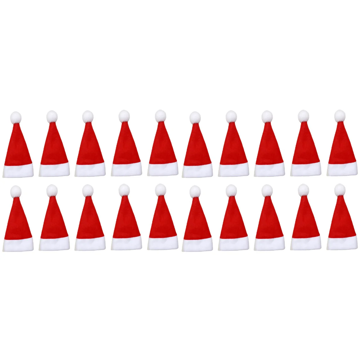 

72 Pcs Christmas Mini Santa Hat Bottle Cup Cover Lollipop Cutter Fork Cover