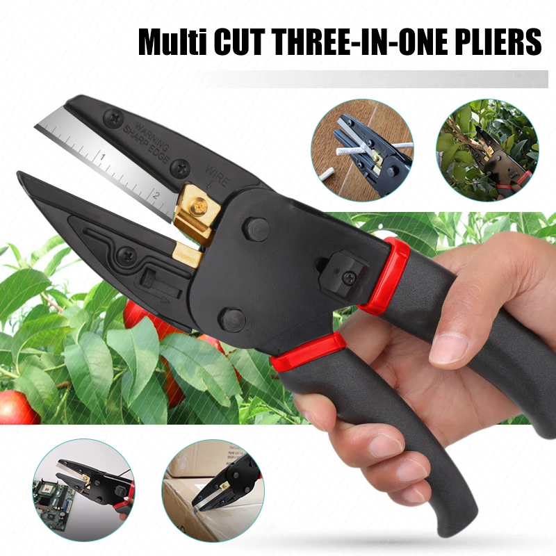 

Multifunctional 3-in-1 Pruning Shears Scissors Garden Shears for Wire Branches Garden Hand Tools Trimming Tool