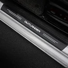 4 шт. Накладка на порог автомобиля, наклейка из углеродного волокна для Mitsubishi Outlander 3 2021 2020 2019 2018 2017-2003, декоративные аксессуары
