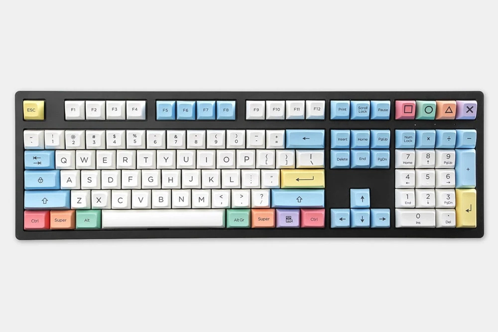 SA profile Dye Sub Keycap Set PBT пластиковый мелок мелки для механической клавиатуры Белый