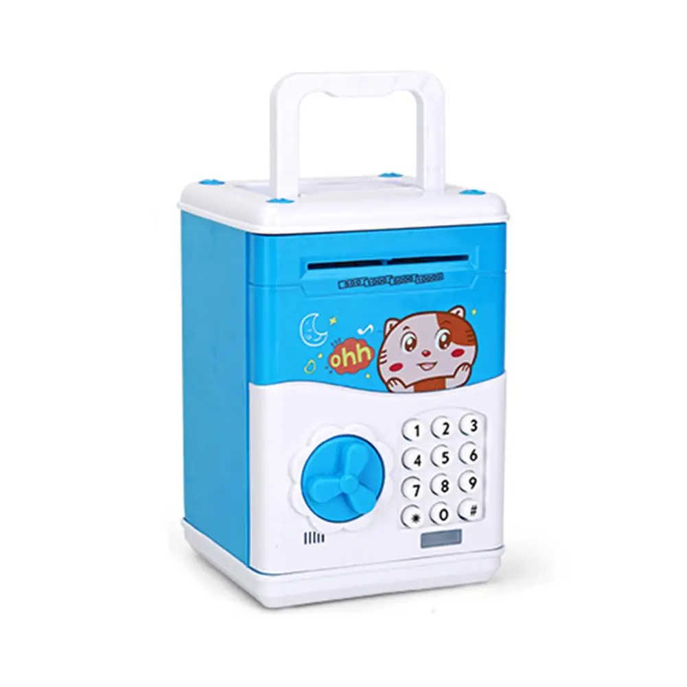 Детская Электронная Копилка Банкомат Мини Сейф мультфильм пароль Жевательная