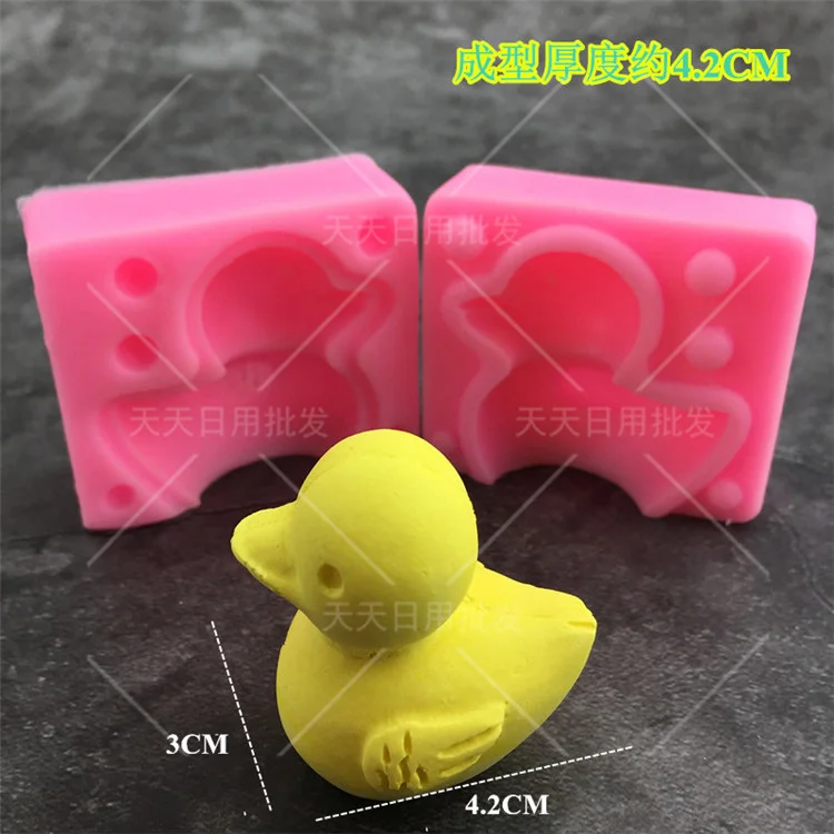 3D утка кролик Силиконовые Формочки Для фондана инструменты для украшения торта мыло свечи силиконовые формы
