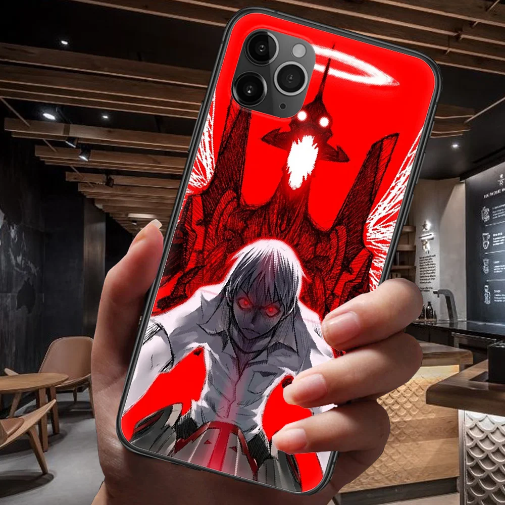 

EVA EVANGELION Anime Phone Case For Iphone 4 4s 5 5S SE 5C 6 6S 7 8 Plus X XS XR 11 12 Mini Pro Max 2020 black Cell Tpu