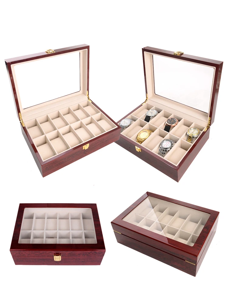 

New Watches Organizer Box 2 3 5 6 10 12 Grids Watch Organizers Luxury Wooden Watch Box 5 Slots Wood Holder Boxes For Men Women