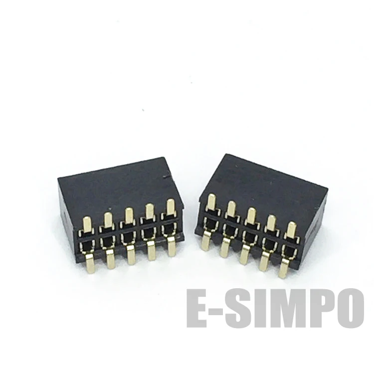 100 шт SMT 1 27 мм двойной вертикальный SMD PCB гнездовой контактный коннектор 2*3P 2X4P 2X5P 2X6P