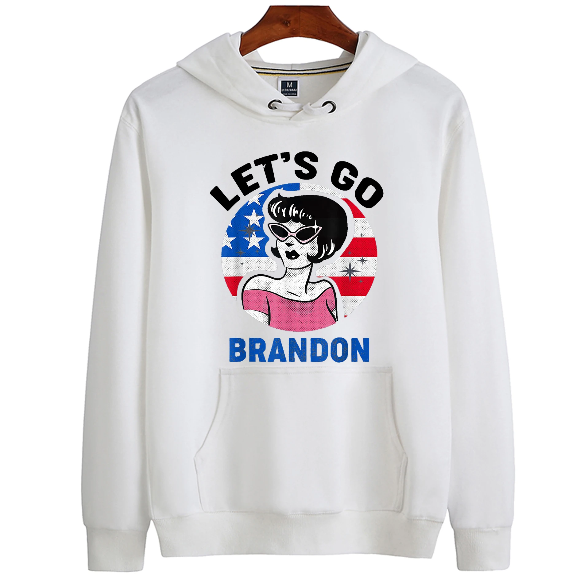 

2021 Fashion Let's Go Brandon Printed Hoodie Warm Wool Loose Sport Long Sleeve Pullover Harajuku Hip Hop Men Women Sweatshirt