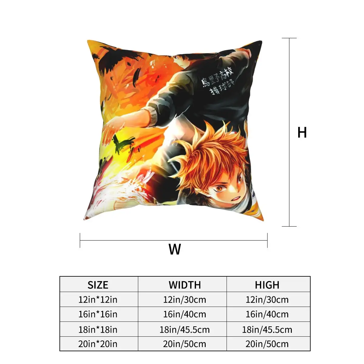 

Haikyuu Hinata Kageyama Pillowcase Soft Polyester Cushion Cover Decoration Sport Volleyball Pillow Case Cover Home 45*45cm