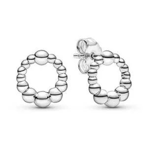 

Authentic 925 Sterling Silver Earring Knotted Hearts Emotional Bonds Earrings For Women Wedding Gift Pandora Jewelry