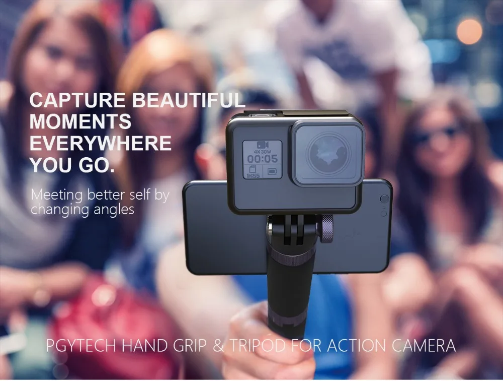 PGYTECH Ручной штатив для экшн-камеры DJI Osmo Pocket для Gopro Hero 6 5 4 Xiaomi Yi аксессуары для камеры