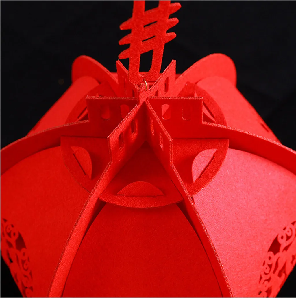 Новогодние декоративные фонари из нетканого материала трехмерные