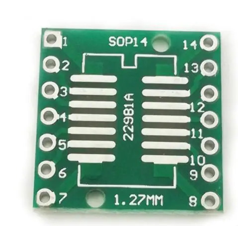 Печатная плата SOP14 SSOP14 TSSOP14 к DIP14 SMD для DIP адаптера 0 65 мм/1 27 мм до 2 54 50