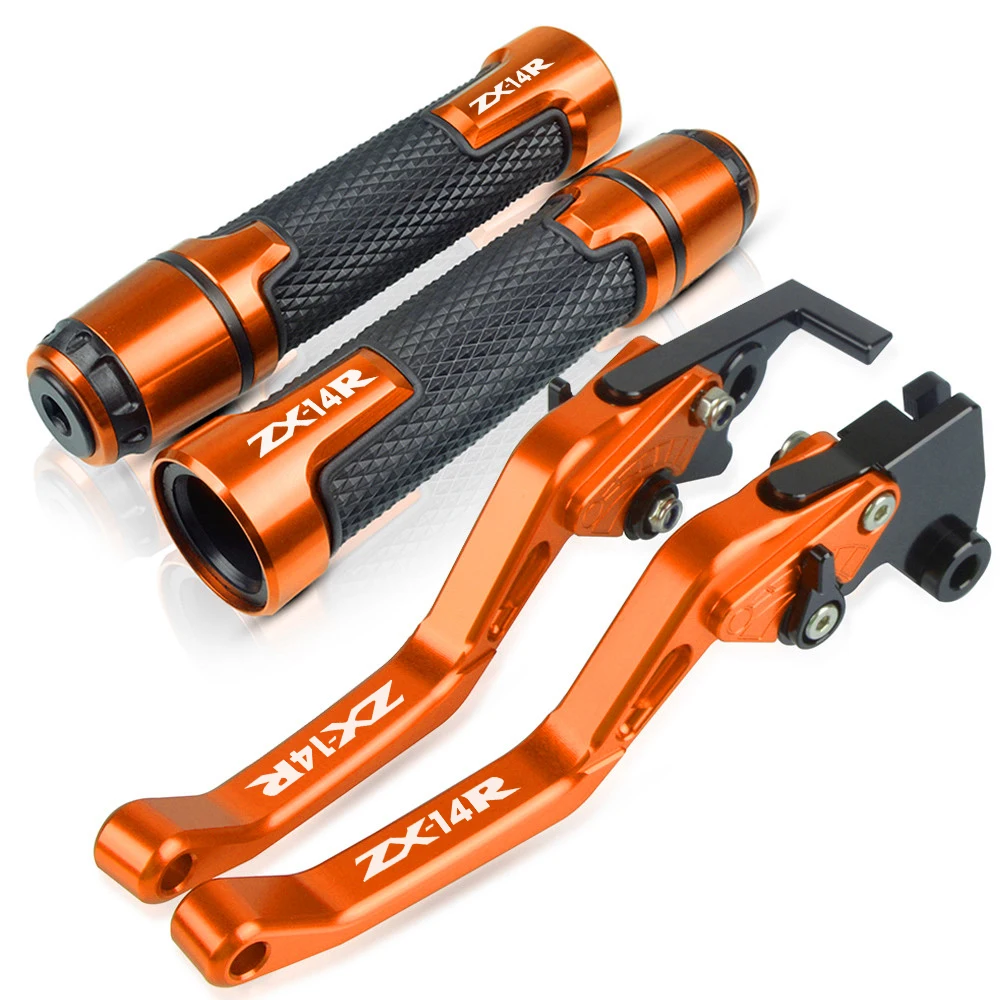

For KAWASAKI ZX1400 ZX14R 2006-2016 Motorcycle aluminum Accessories Handle Grips Handlebar Short Brake Clutch Lever 2008 2009