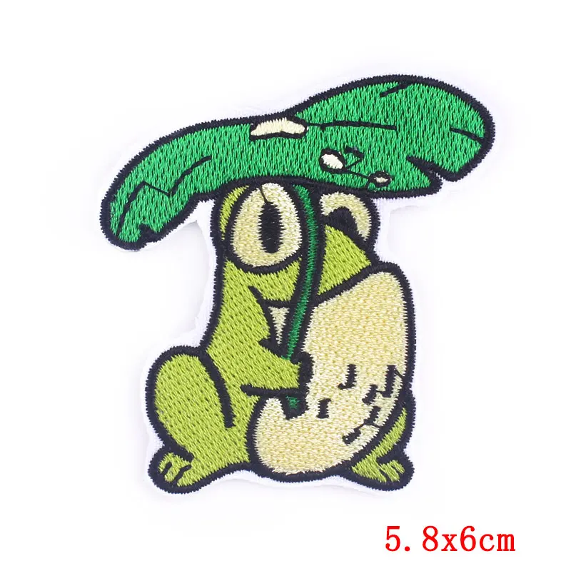 

Prajna Cute Small Aniaml Patches On Clothes Frog/Dinosaur/Cat patch Iron On Embroiderded Patches For Clothing Sticker Kids T