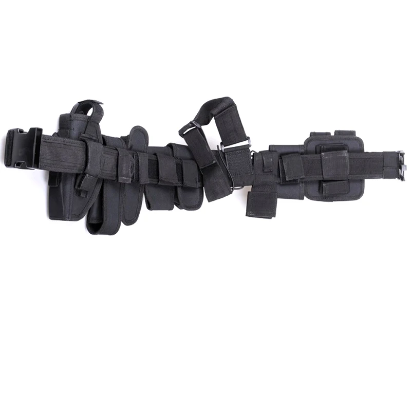 Multifunctional 10in1 Tactical Security Duty Belts Gun Holster Flashlight Pouch Sets Utility Kit Belt Military Police | Спорт и
