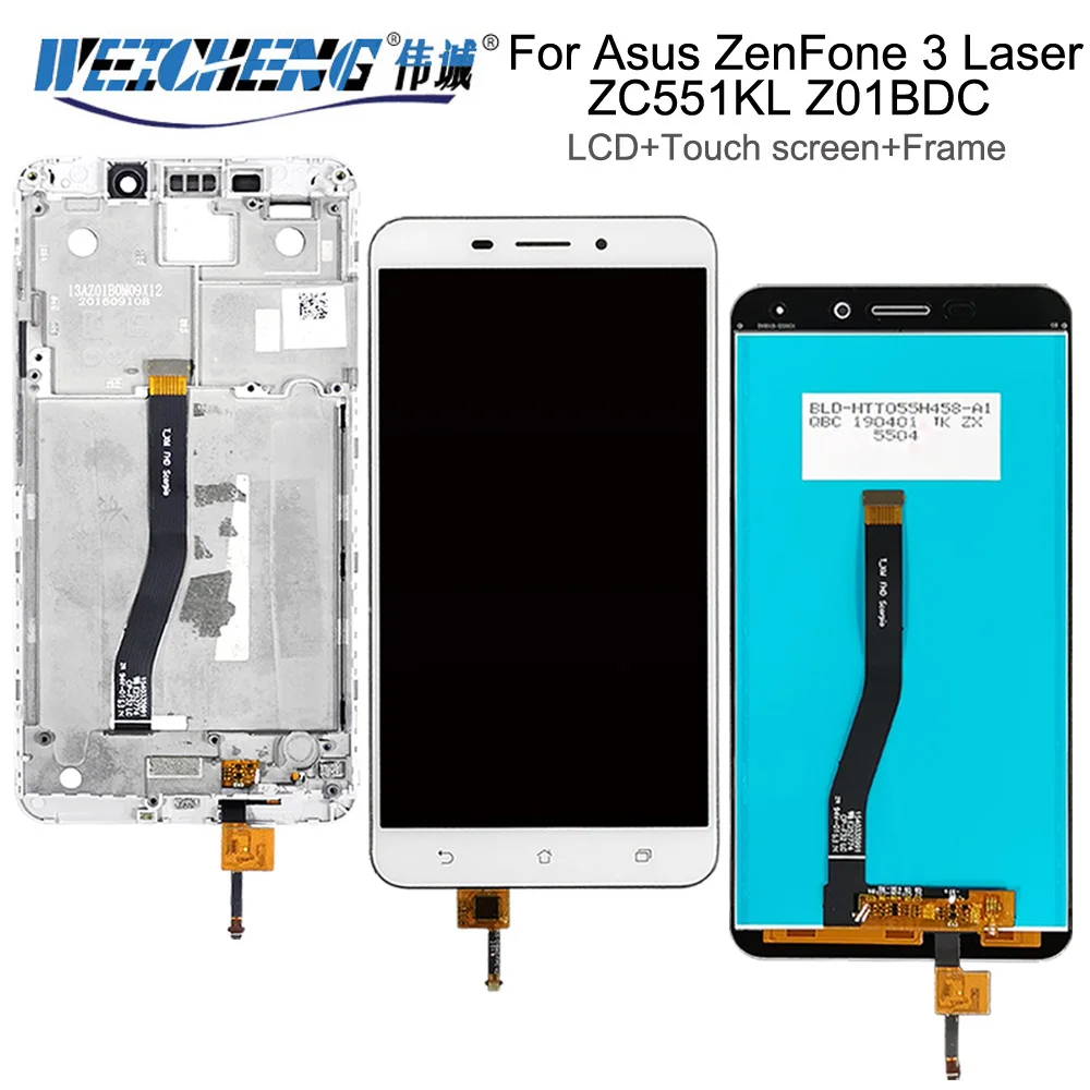 5 ''для Asus ZenFone 3 Laser ZC551KL Z01BDC ЖК дисплей сенсорный экран с рамкой дигитайзер