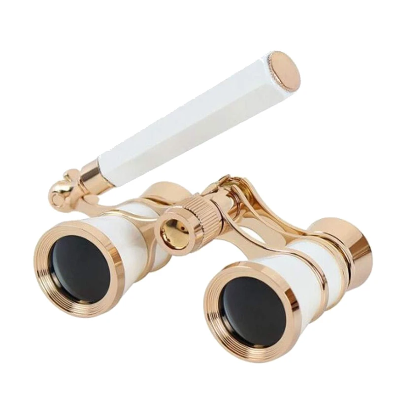 

Retro Optical All-Metal Binoculars/3X25 with Handle for Drama Watching Mirror/Ladies Watching Show Binoculars