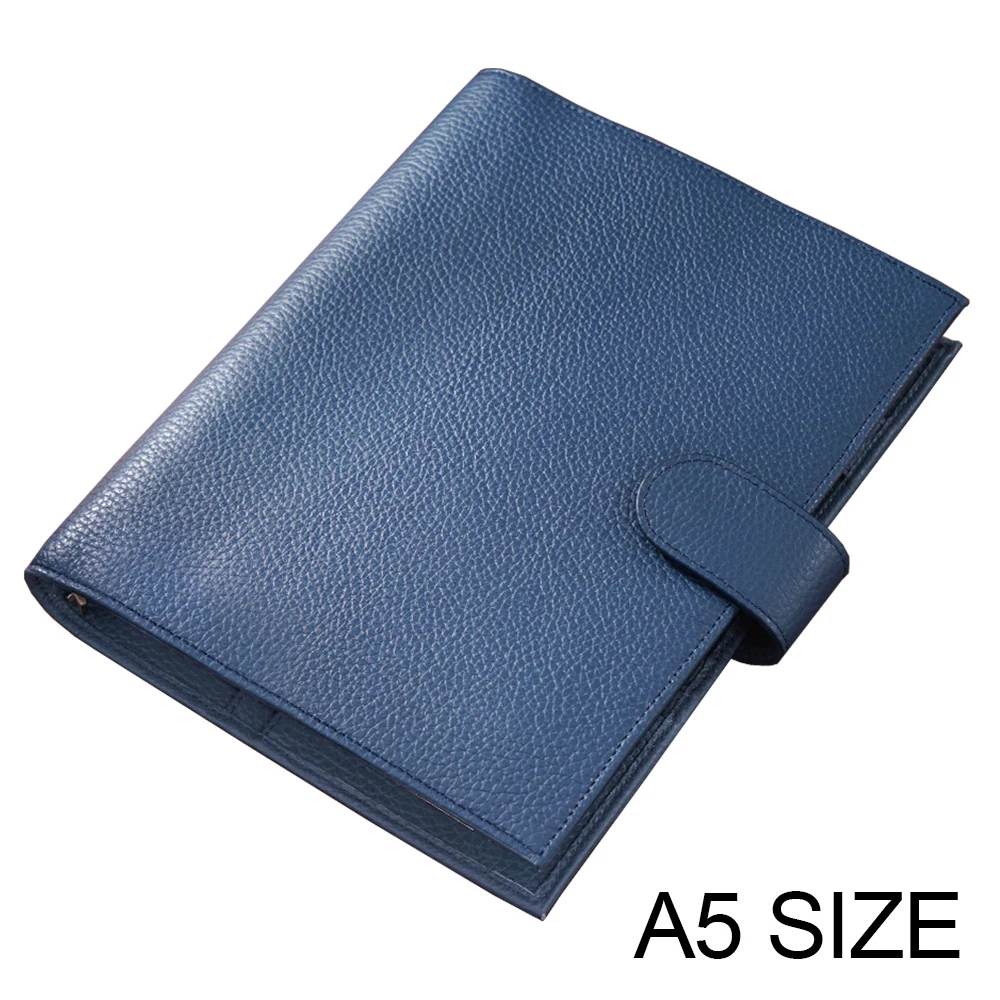 Новое поступление колец блокнот А5 Размер повестка дня Органайзер яловичный