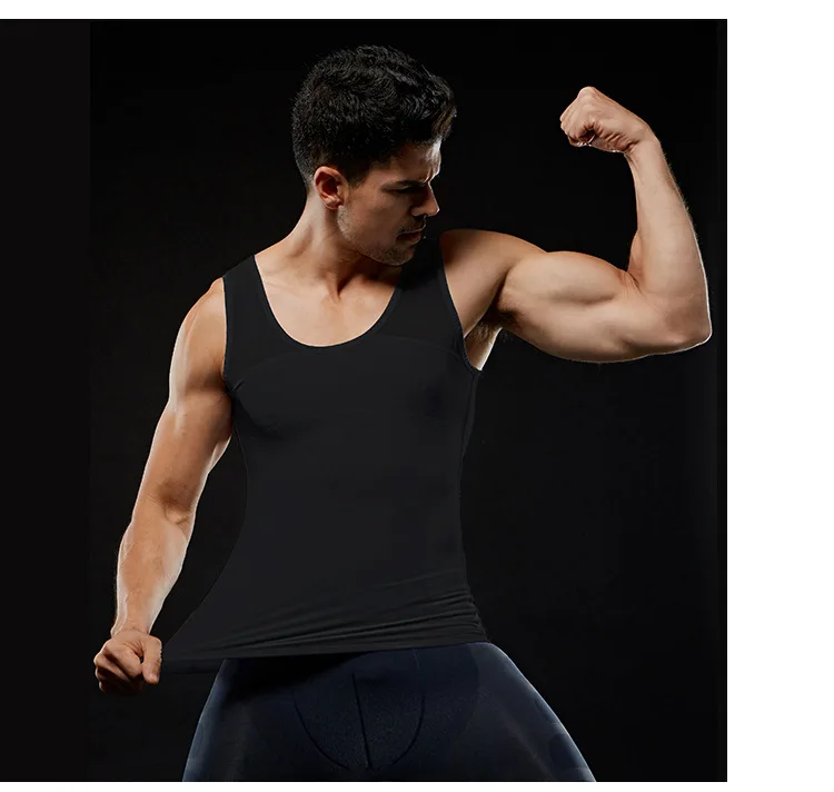 От производителя, бесшовный Модернизированный жилет NY027 для коррекции живота, мужской жилет для коррекции фигуры