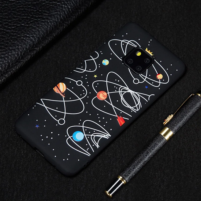 Чехол для телефона из мягкого силикона ТПУ с рисунком Чехлы для huawei P30 P20 Mate20 Lite Pro Honor 8X 8lite 9 10lite V20 Капа космическая планета Луна задняя крышка