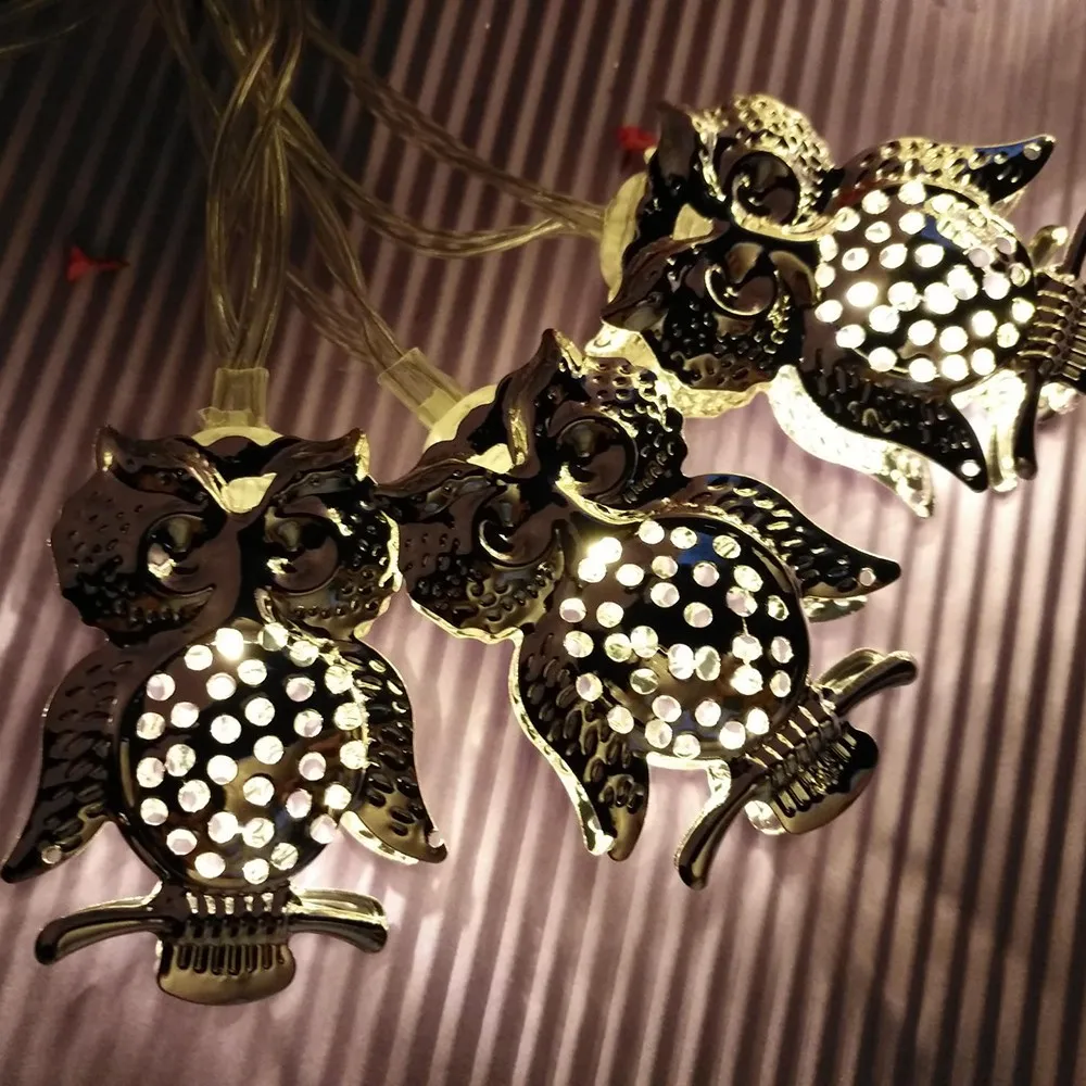 Светодиодный Сова Строка Рождественские огни Pendnts декоративные светильники