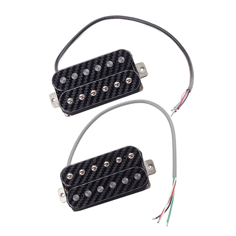 

2022 New Electric Guitar Pickup Dual Coil Humbucker Pickup Dual Rail Blade Pickup Coil Pickup 4 Wire for Electric Guitar