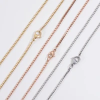 1 5mm never fade stainless steel round box necklace chains for diy jewelry findings making materials handmade supplies adjustabl