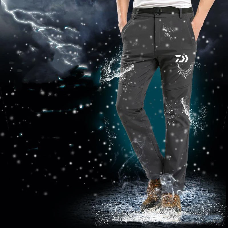 Водонепроницаемые штаны DAIWA для рыбалки мужские спортивные зимние плотные