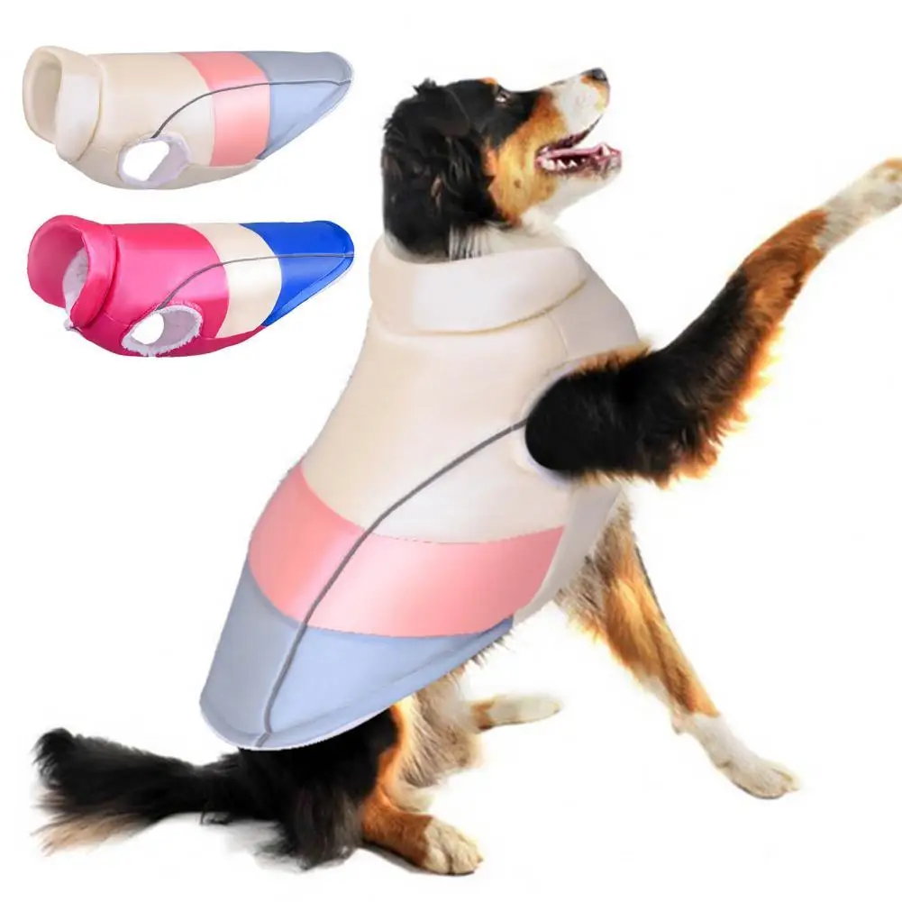 

Pretty Pet Outerwear Color Blocking Water Resistant Non-pilling Pet Dog Clothes Outfit